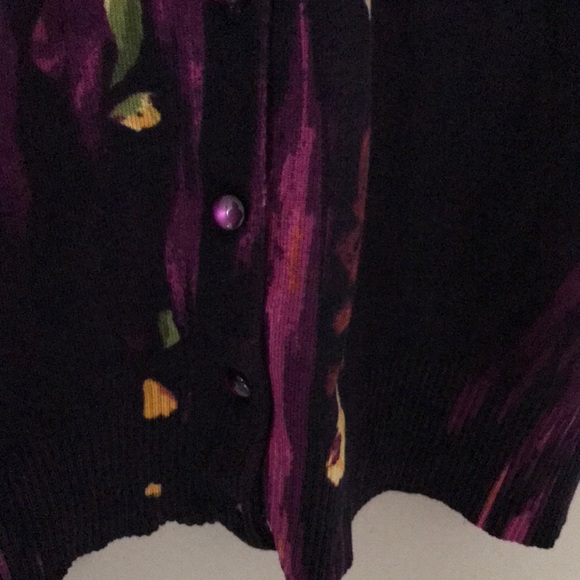 Grace Elements silk floral cardigan Sz L - Picture 5 of 8